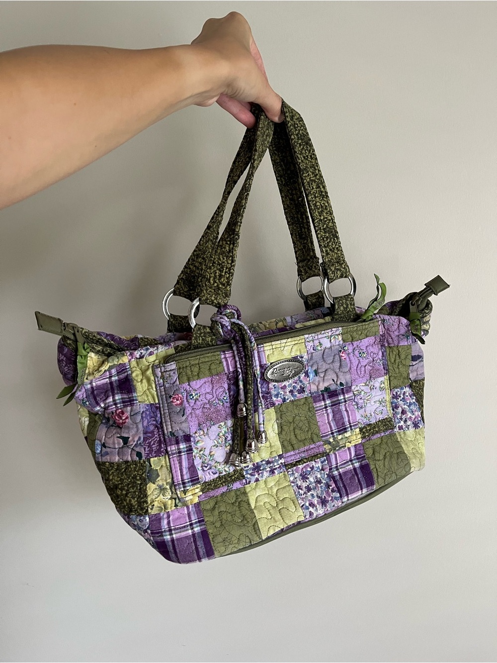VTG Donna Sharp Quilted Patchwork Handbag Purse Vera Bradley Style Cottagecore